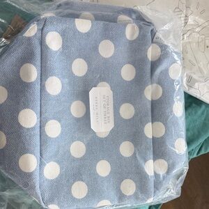 Blue and White Polka Dot set of 3- Storage Bins
